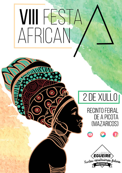 Cartel de la VIII fiesta africana organizada por Égueire