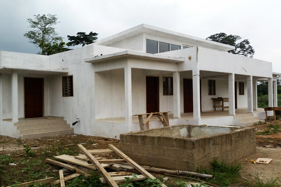 Estado de las obras de la Maternidad de Nandibou en diciembre 2016