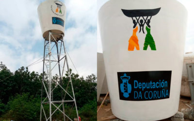Se instala un depósito de agua para el proyecto agropecuario de Égueire