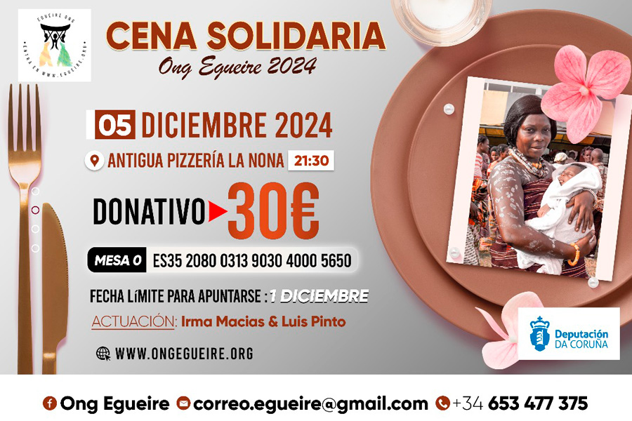 Cena solidaria y lotería de navidad Egueire